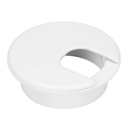 10 Pack 2 Inch White Desk Grommet for Wires Cords-Plastic