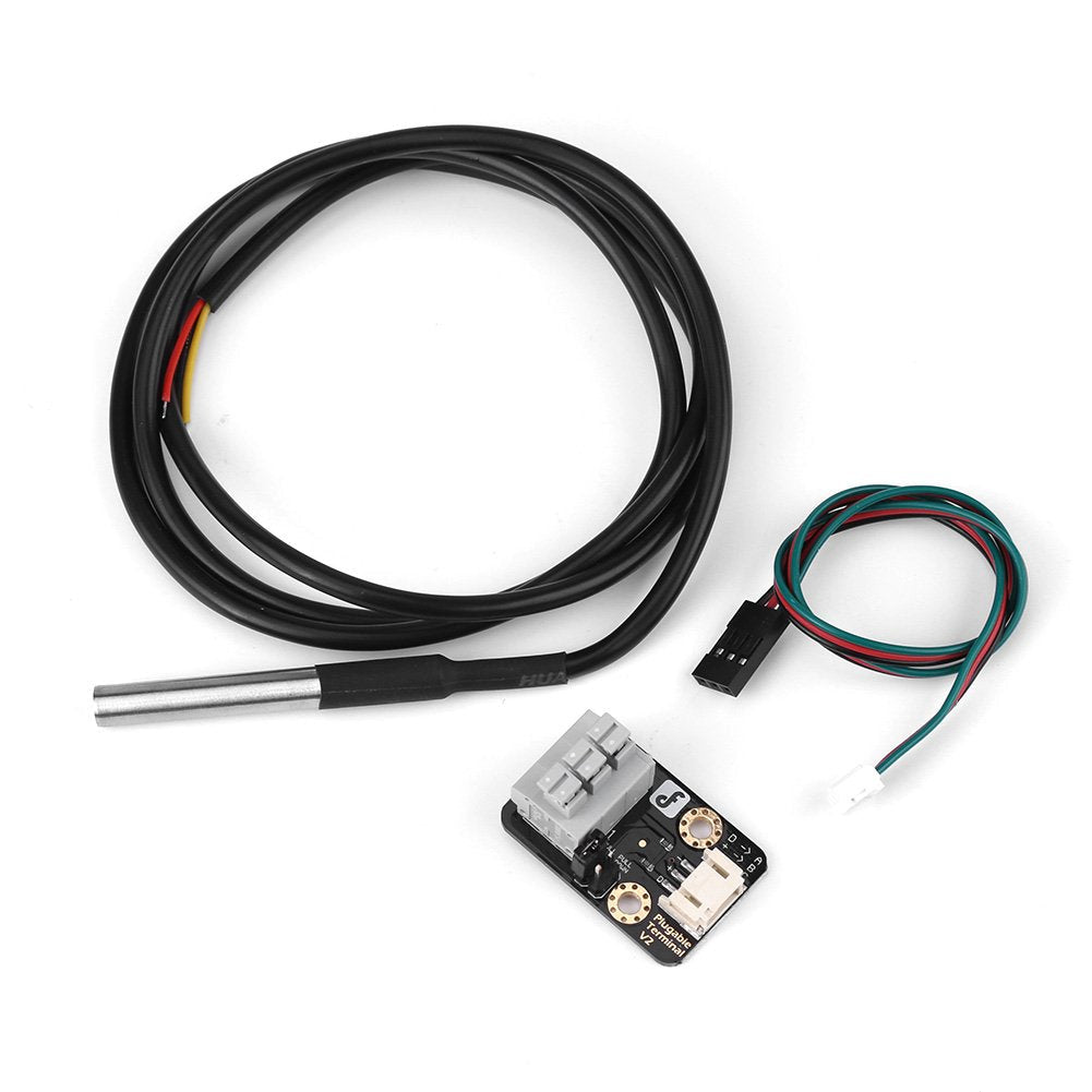 Water Temperature Sensor DS18B20 Thermometer Transducer Module with Waterproof Probe Waterproof Digital Thermal Probe Sensor 9~12bit(Adjustable)