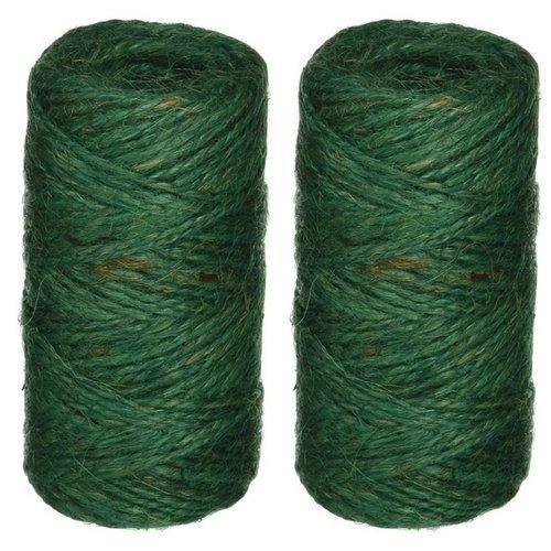 Bond Green Jute Garden Indoor and Outdoor Twine 200 Feet Per Roll No 337 (2 Pack)