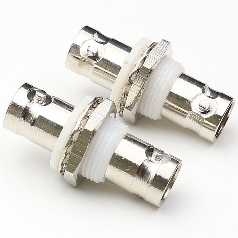 BNC Female Bulkhead Connector,ANHAN BNC Female to Female Bulkhead Coax Adapter BNC Coupler Coaxial Cable adapters for CCTV Security Camera 2Packs BNC Female Bulkhead 2pcs