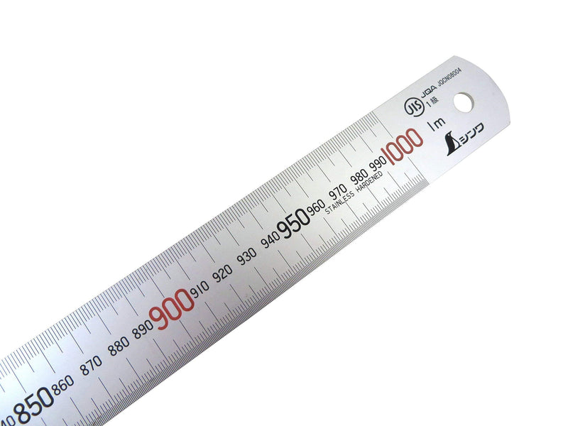 Shinwa 1000 mm Rigid"Zero Glare" Metric Machinist Rule/Rule Scale .5mm & mm