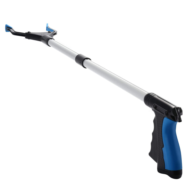 Reacher Grabber Tool, 32" Grabbers for Elderly, Lightweight Extra Long Handy Trash Claw Grabber, Reaching Assist Tool for Trash Pick Up, Nabber, Litter Picker, Arm Extension (Blue) Blue