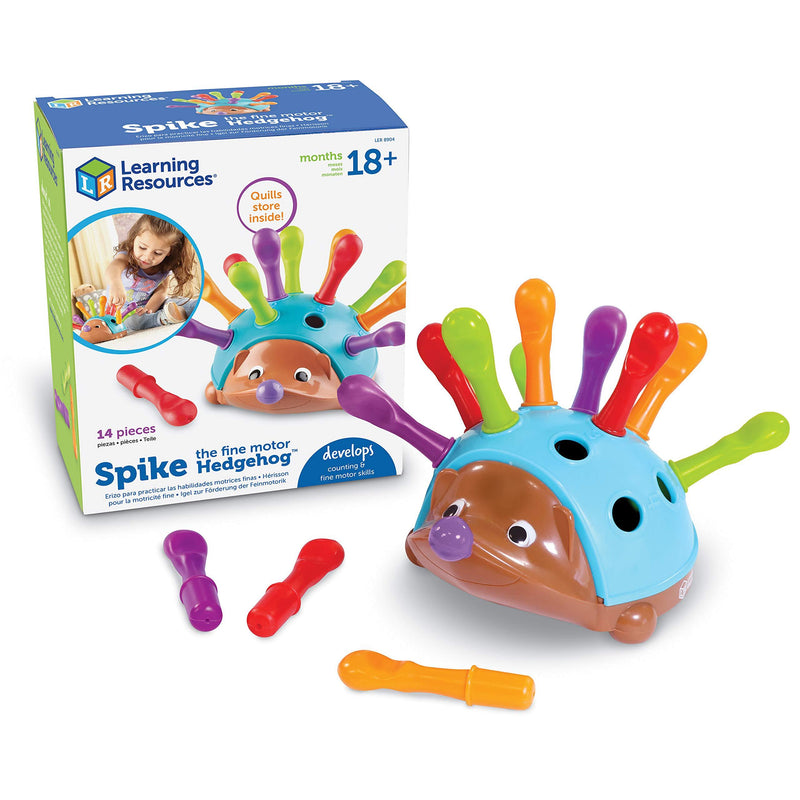 Learning Resources Spike The Fine Motor Hedgehog, Sensory, Fine Motor Toy, Toys for Toddlers, Ages 18 months+