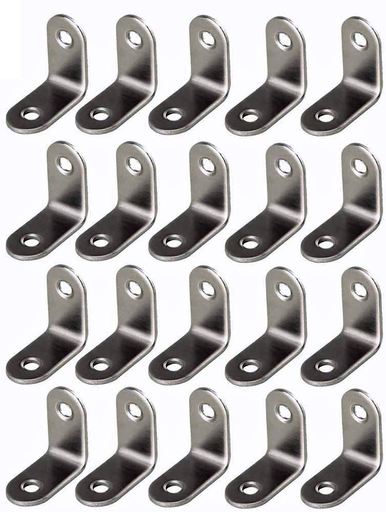 1/2" x 1/2" x 3/8" Corner Brace with Screws - 20 Pack Original Version