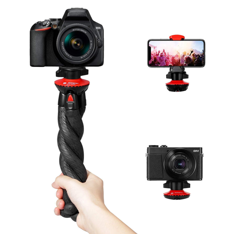 Camera Tripod, Fotopro Flexible Tripod, Tripods for Phone with Smartphone Mount for iPhone Xs, Samsung, Tripod for Camera, Mirrorless DSLR Sony Nikon Canon