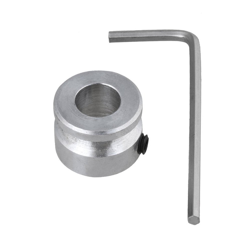 CNBTR Aluminum D16x8mm Single Slot Groove Pulley Bore 8mm Belt width 4mm with Wrench Fixed Screw for Motor Shaft Round Belt