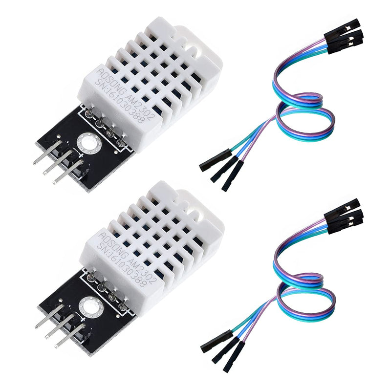 HiLetgo 2pcs DHT22/AM2302 Digital Temperature And Humidity Sensor Module Temperature Humidity Monitor Sensor Replace SHT11 SHT15 for Arduino Electronic Practice DIY 2 Count (Pack of 1)