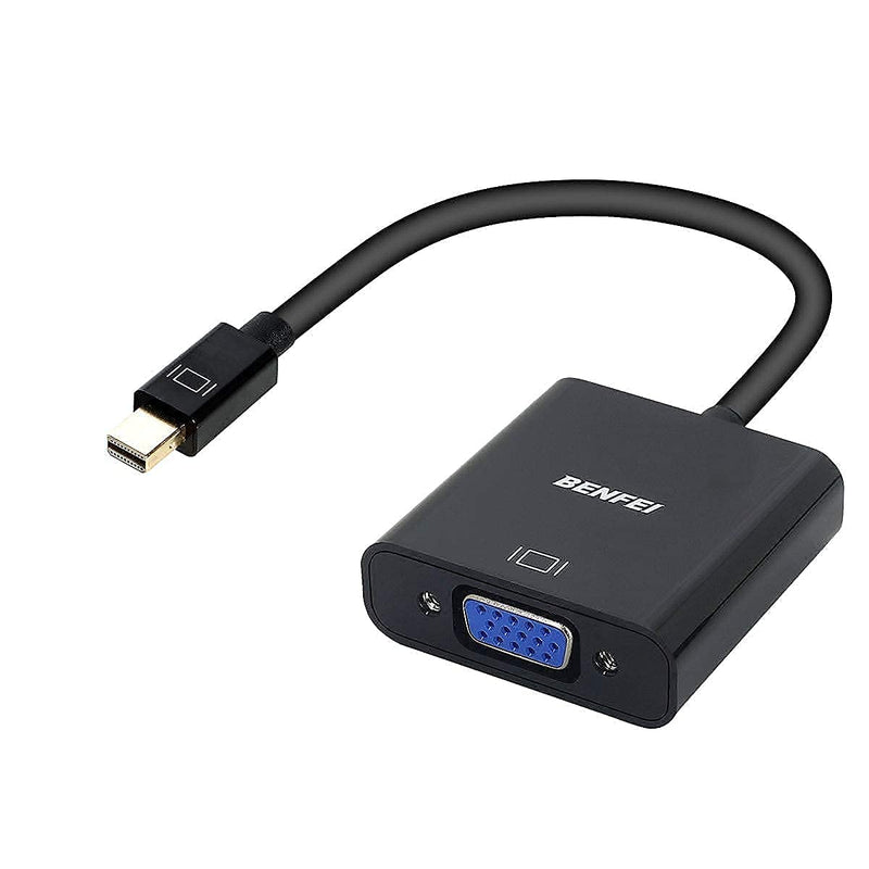 Mini DisplayPort to VGA, Benfei Mini DP Display Port to VGA (Thunderbolt Compatible) Male to Female Adapter Compatible for ThinkPad SurfacePro PC 1 PACK