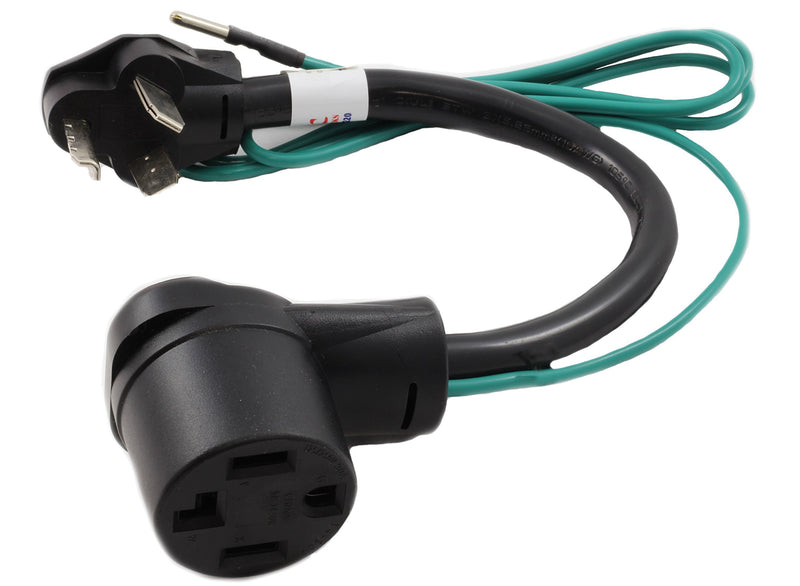 AC WORKS 30 Amp 3-Prong Dryer Wall Outlet Adapter (To 4-Prong 30 Amp Dryer Plug) To 4-Prong 30 Amp Dryer Plug