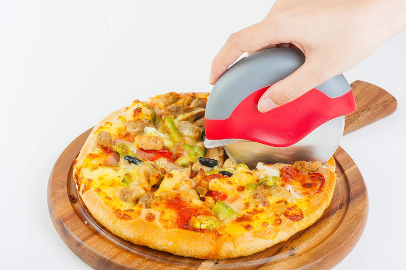 Pizza Cutter, Unique Wheel Design Comes Apart for Easy Cleaning, Super Sharp Stainless Steel Blade with Protective Guard, Best Grip to Cut Your Favorite Pizzas, by Jokari Gourmet