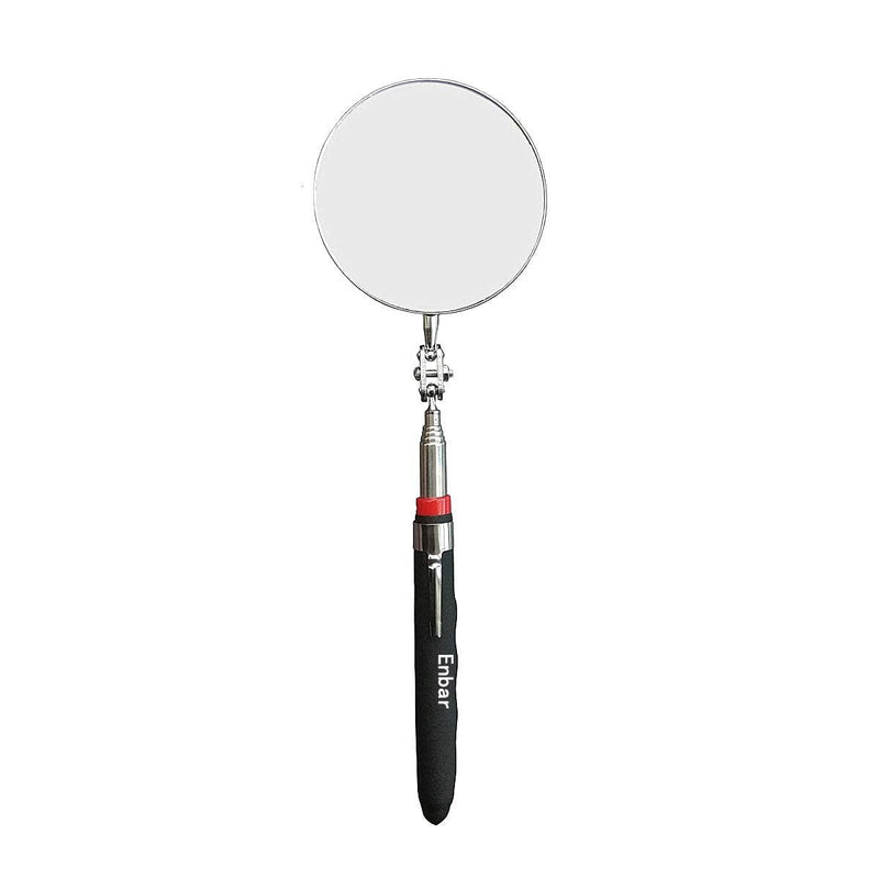 Telescopic Inspection Mirror, Circular Inspection Mirror, Telescopic Inspection Mirror, Flexible Inspection Mirror 360 Rotation, with Buckle Large Round Welding Mirror (Inspection Mirror-01) Inspection Mirror-01
