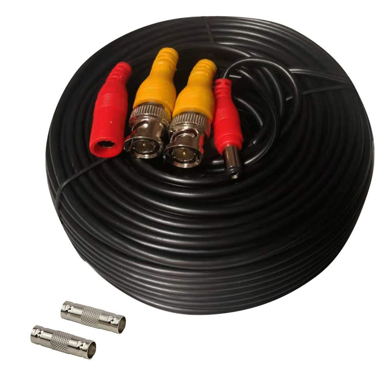 InstallerCCTV 100ft HD Video Power All-in-One Pre-Made Cable for DVR Surveillance Security CCTV Camera RCA BNC Cable Extension Cord Lead