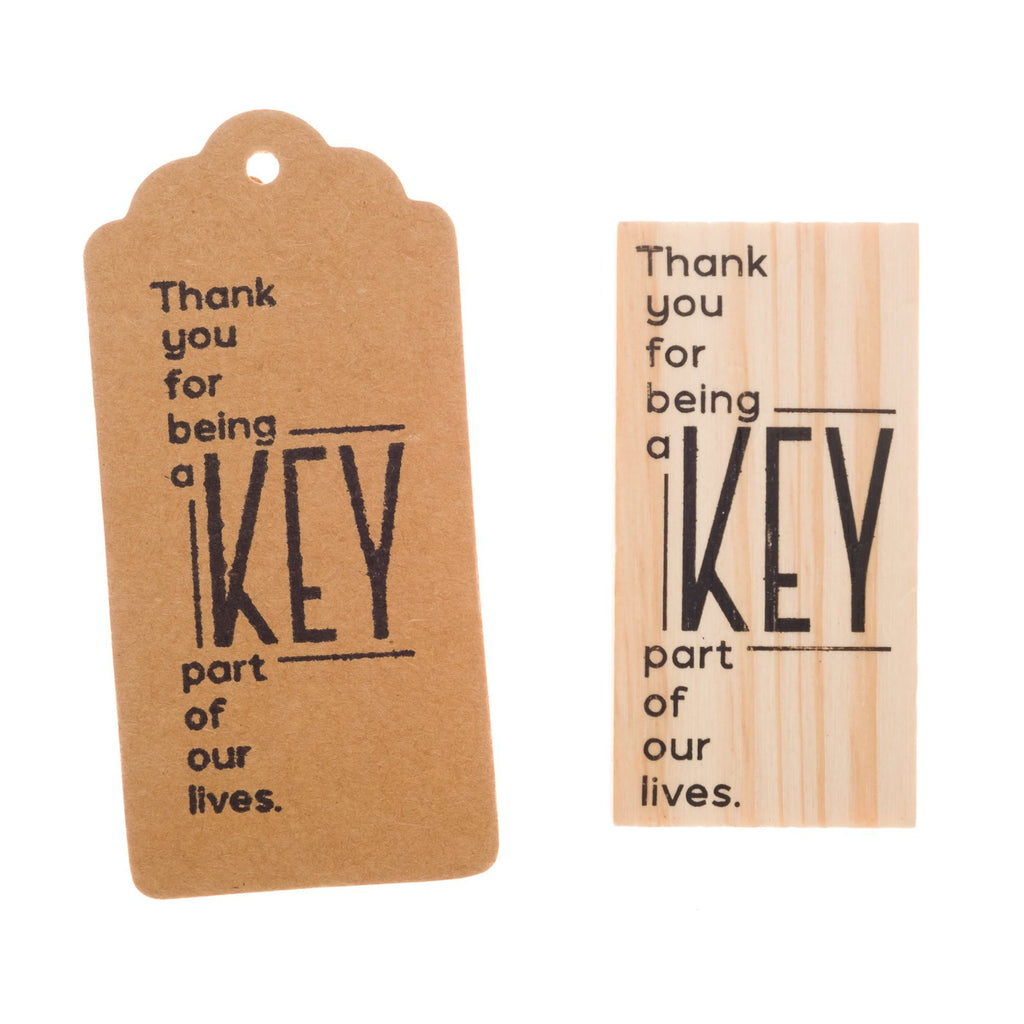 Ella Celebration Wooden Rubber Stamp for Tags, Thank You Stamps for Weddings and Guest Gifts (Thank You Modern) Thank You Modern