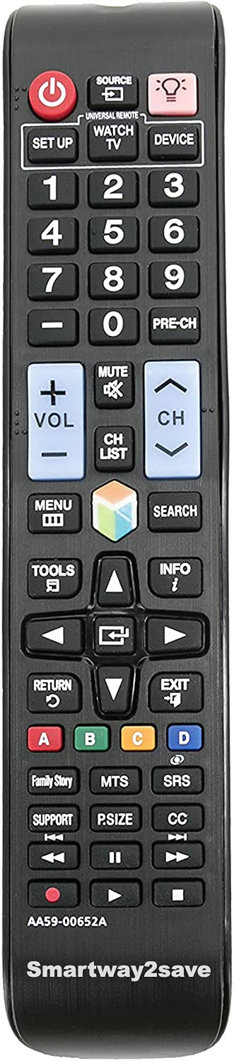 New Smartway2save Replacement AA59-00652A﻿ Remote Control for Samsung Smart 3D LED LCD HDTV Televisions