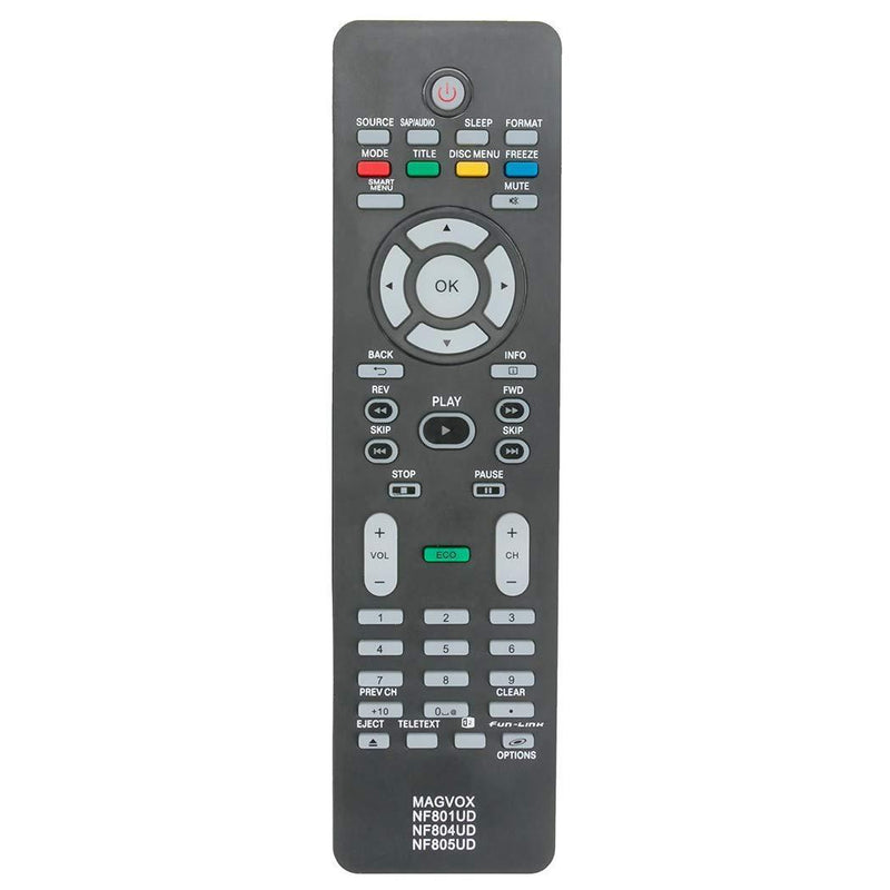 New NF804UD Replaced Remote fit for Magnavox TV 19MF330B/F7 32MF301B 32MF301B/F7 19ME360B 19MF330B 22MF330B 22ME360B 26MF330B 32MF330B 40MF430B 46MF401B 46MF440B 19ME301B 19ME601B 19MF301B 19MF301D