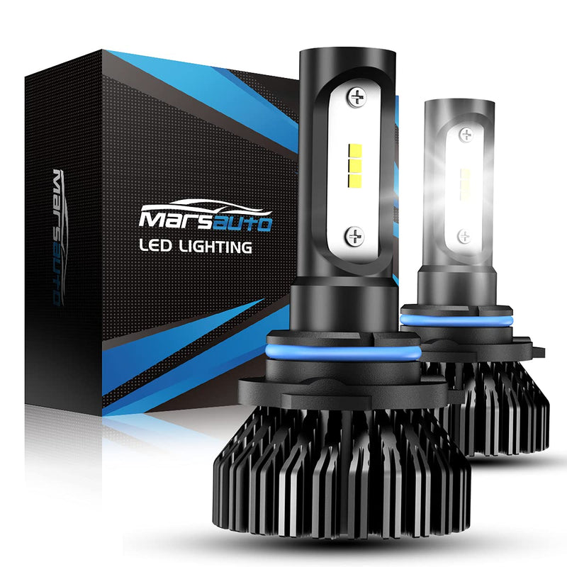 Marsauto 9006 LED Bulbs 8000LM 6000K, 300% Brightness, HB4 HB4U 9006XS LED Light Bulb, 12 CSP Chips Cool Bright, Pack of 2