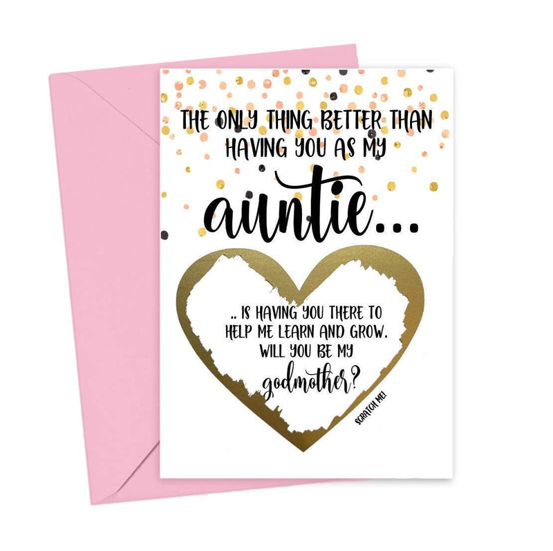 Will You Be My Godmother Scratch Off Card