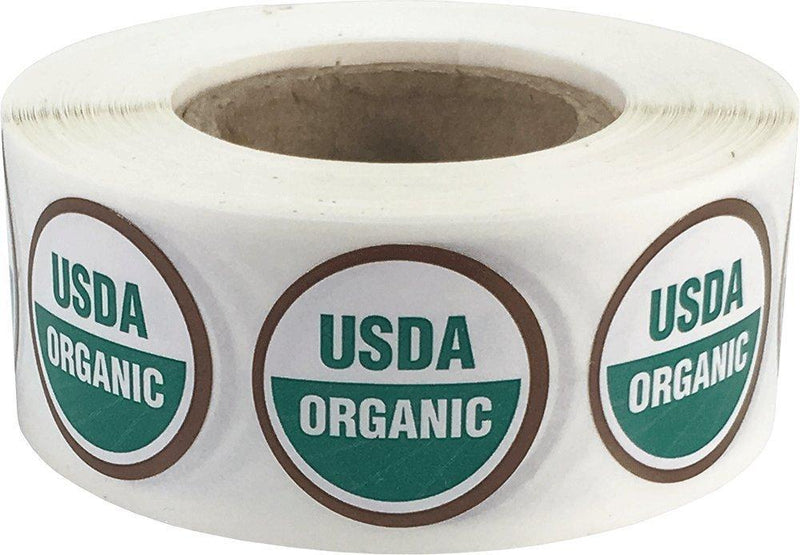 USDA Organic Labels 3/4 Inch Round Circle Dots 500 Adhesive Stickers