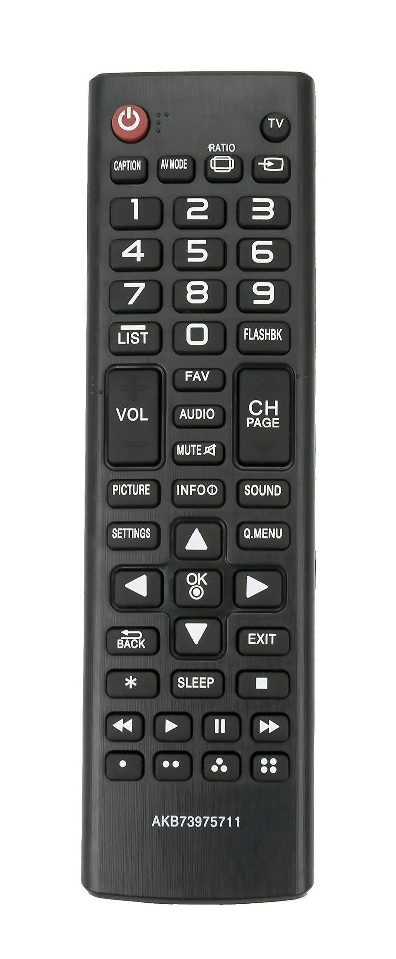 New AKB73975711 Replace Remote fit for LG TV 22LY340C 29LY340C 32LB520B 32LB520BUB 32LB520B-UB 32LB550B 32LB550BUC 32LB550B-UC 32LB5600 32LB5600UH 32LB5600-UH 32LB560B 32LB560BUH 32LB560B-UH 32LF500B