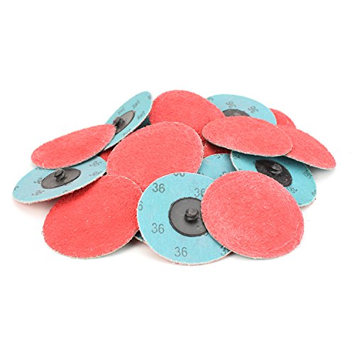 BHA Premium Ceramic Quick Change Sanding Discs Type R Male - Roll On 3", 36 Grit - 25 Pack