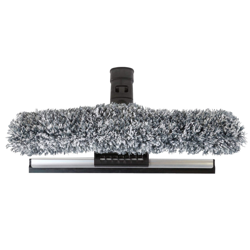 SWOPT 5133C6 12” Combination Squeegee Head – Squeegee Blade with Detachable Microfiber Scrubbing Pad, Ideal for Cleaning Windows and Glass Surfaces Interchangeable 12" Squeegee + Pad Attachment Kit