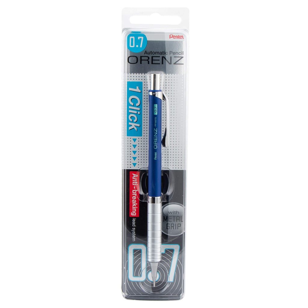 Pentel Arts Orenz Deluxe 1-Click Drafting Pencil, (0.7mm) Medium line, Blue Barrel - PP1007GCBP