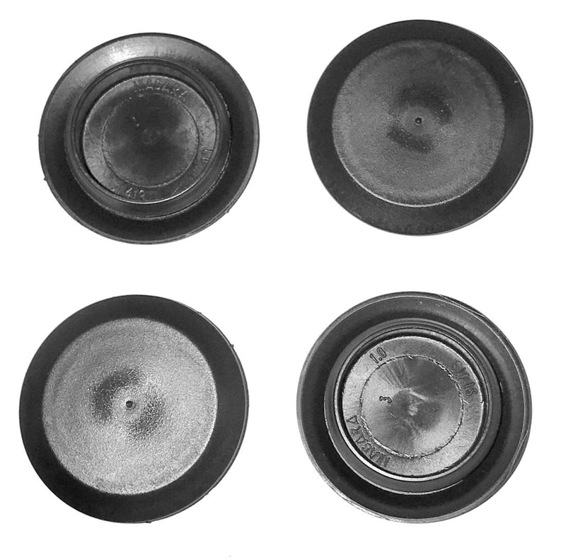 (Pack of 25) BPF- 1" - 1 Inch Flush Mount Black Plastic Body and Sheet Metal Hole Plug