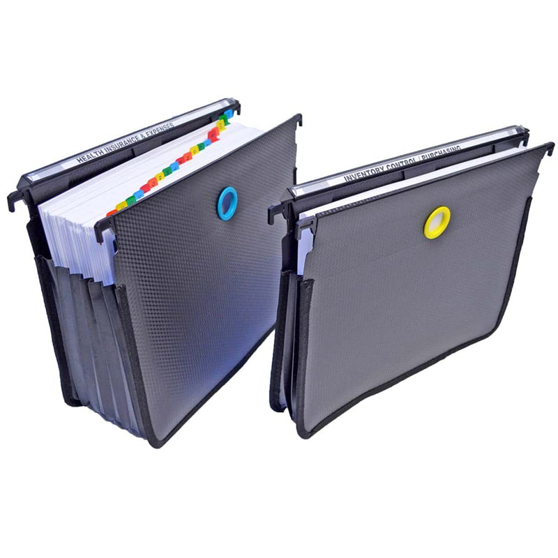 Ultimate Office MagniFile High-Capacity Hanging File Folders, 5" Expanding Files With Silicone Rubber Gussets and Sewn Nylon Edges (Set of 2)