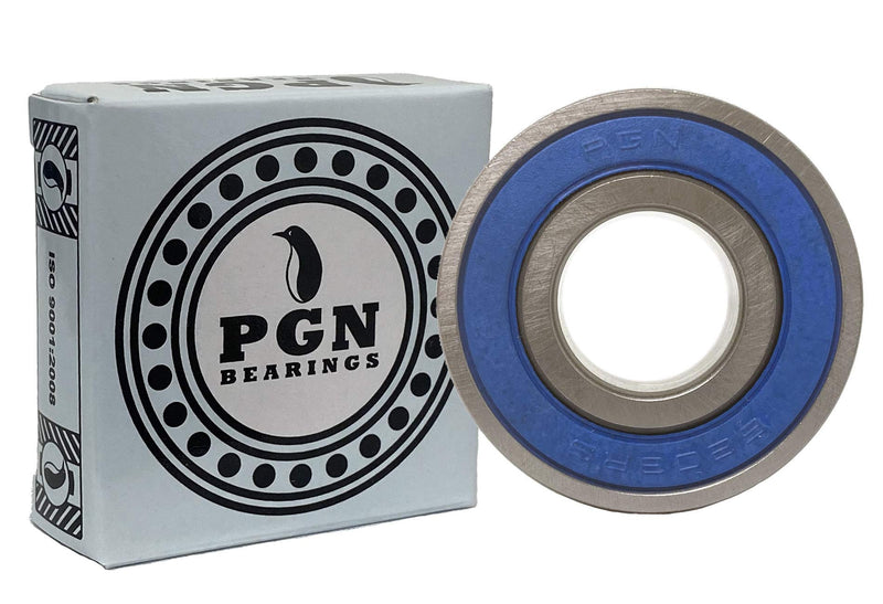 (2 Pack) PGN 6203-2RS Sealed Ball Bearing - C3 - 17x40x12 - Lubricated - Chrome Steel