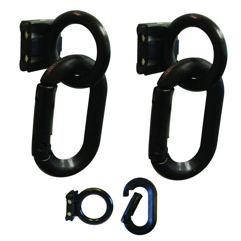 Mr. Chain Magnet Ring with Carabiner Kit, Black, Pack of 2 (72103)