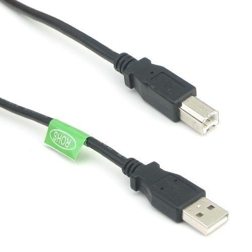 6 inch USB 2.0 A Male to B Male Cable - Black 6 Inch
