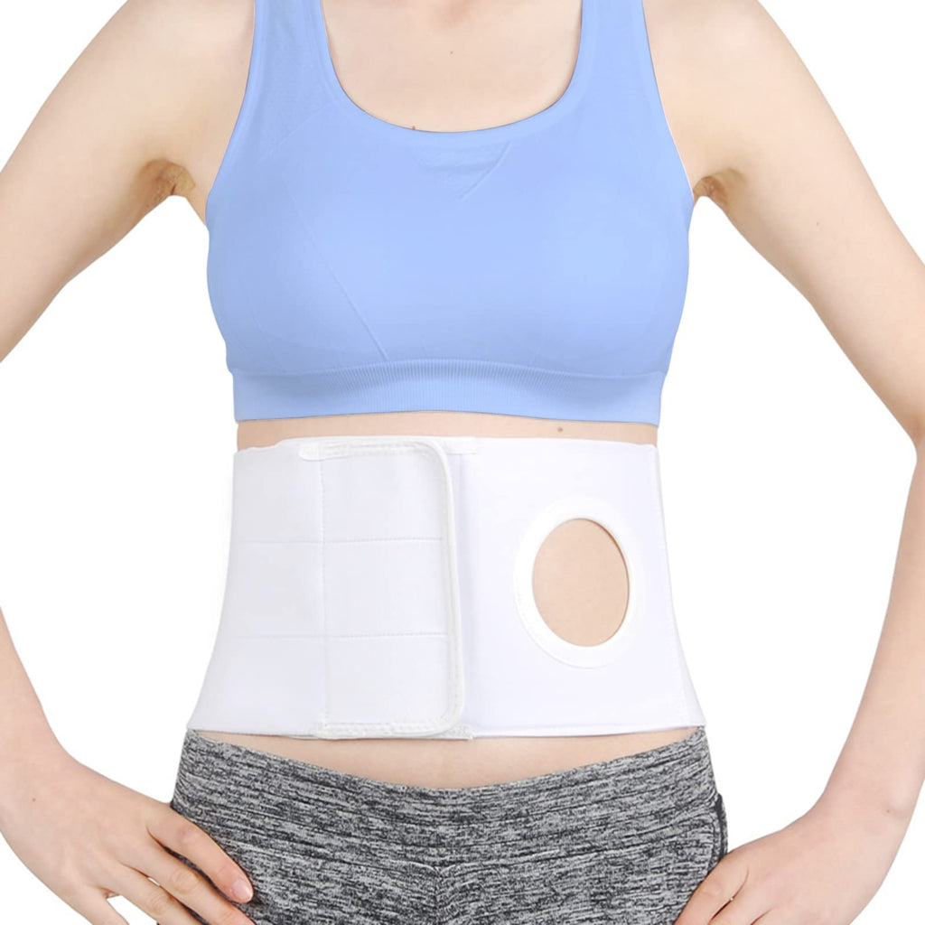 Medical Ostomy Belt Ostomy Hernia Support Belt Abdominal Binder Brace Abdomen Band Stoma Support For Colostomy Patients to Prevent Parastomal Hernia Stoma Opening- Men Or Women- Size L Large (Pack of 1)