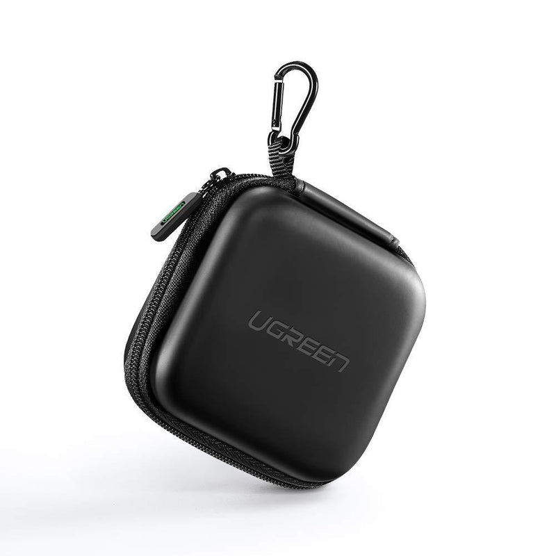 UGREEN Earbud Case Earphone Carrying Case Holder Storage Bag Headphone Mini Pouch Compatible for Wireless Beats Bose Earbuds Airpods Bluetooth Headset Wall Charger USB Adapter Cable with Carabiner