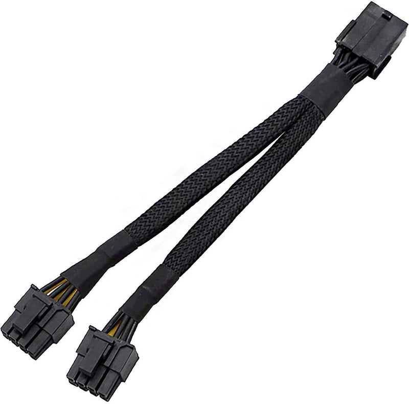 GPU VGA PCI-e 8Pin PCI Express Graphics Video Card GPU VGA 8 Pin Female to Dual GPU 8(6+2) Pin Male GPU 8 pin Splitter Power Sleeved Extension Cable 8Pin GPU (9-inch) TeamProfitcom