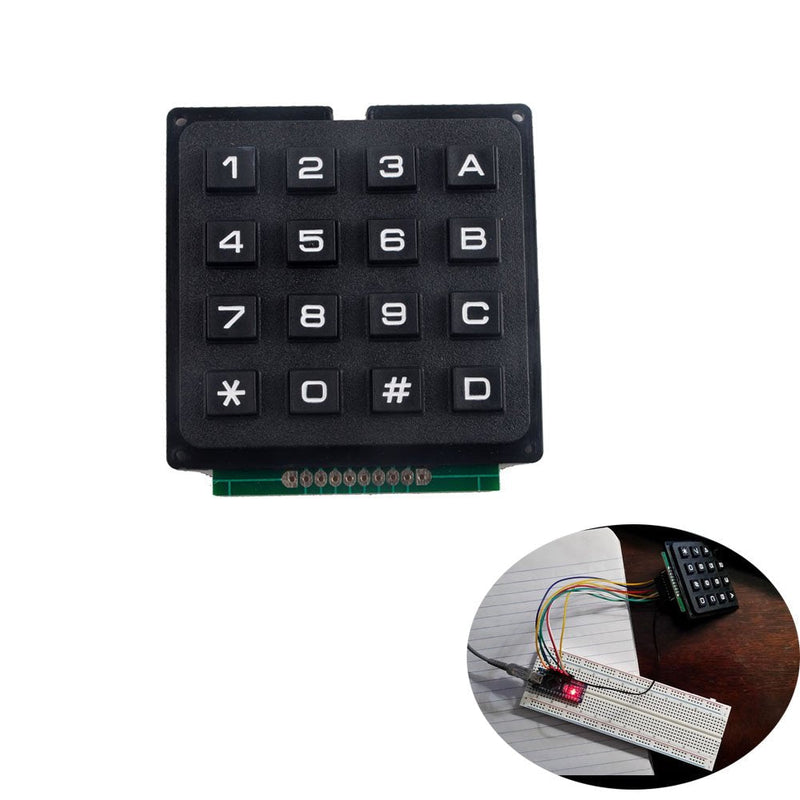 16 Keys Matrix Keypad 4x4 Membrane Keyboard Module Array Switch for Arduino UNO R3