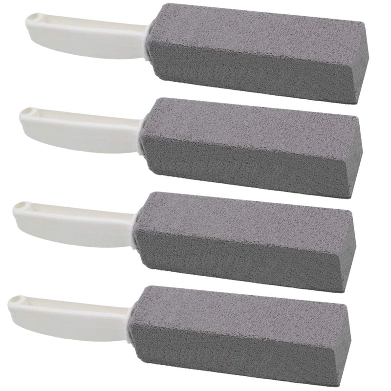 Tuodeal Pumice Stone for Toilet Bowl Cleaning with Handle Pumice Toilet Brush 4 Pack