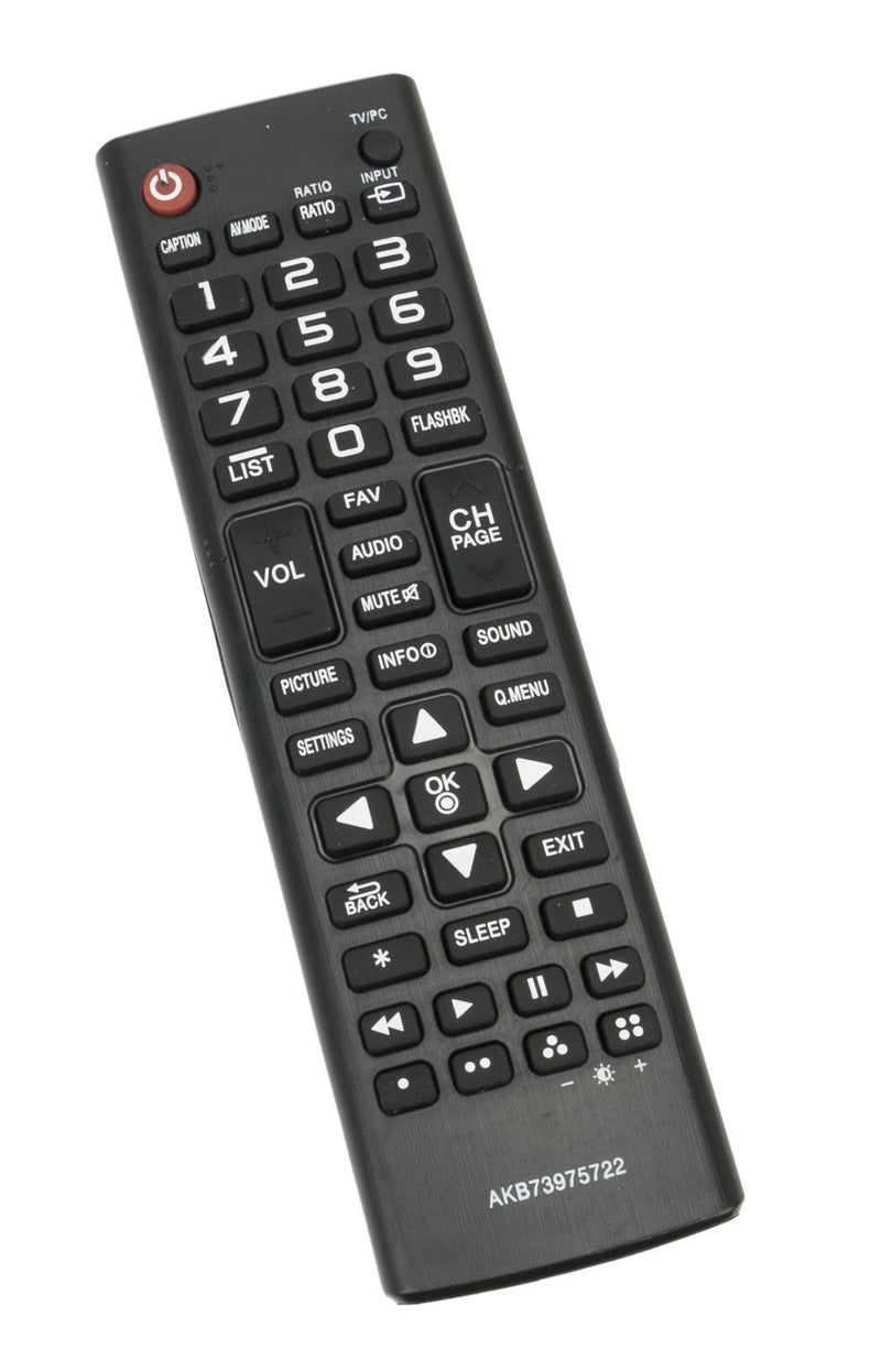 New AKB73975722 TV Remote Control Replacement for LG LED HDTV 22LB4510 22LH4530 24LF4520 29LB4510 28LF4520 28LF4520WU 28LF4520-WU 24LB4510-PU 24LB451B 24LB451B-PU 24LF4520-WU 24LF452B 24LH4530-PU