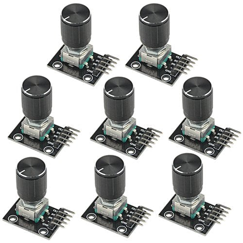 WMYCONGCONG 8 Pcs KY-040 360 Degree Rotary Encoder Module with Knob Cap for Arduino