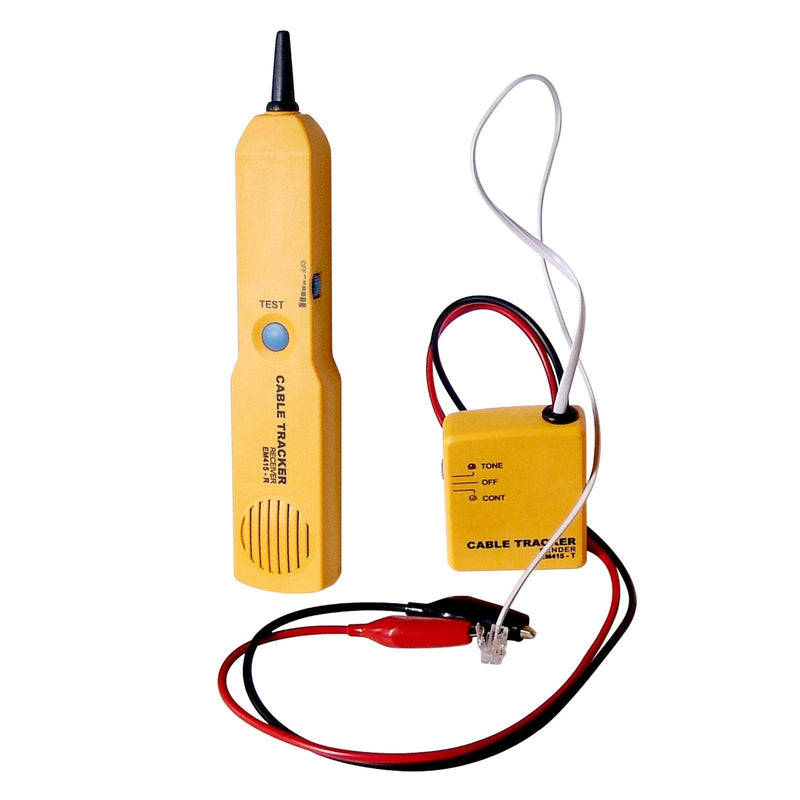 allsun Wire Tracker Telephone Network Probe Circuit Breaker Finder RJ11 Cable Finder Tone Generator Probe Tracker Cable Detector Line, Continuity Checking,Yellow