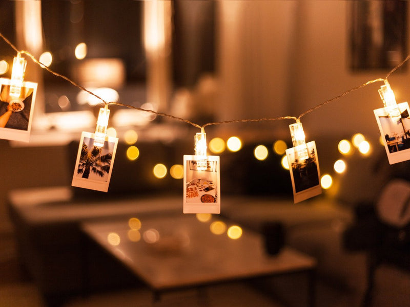 Charmed Battery Operated Fairy String Lights LED Photos Clips Lights in Warm White (40 LED) 40 LED