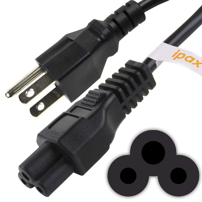 Ipax 15-Foot Extra Long Heavy Duty AC Power Cord Cable Compatible with for LG 42LB5600 LG 32LN530B LG 42LN5300 LG 49LB5550 LG 60LA6200 LG 60LA7400 LG 65LB6190 LG 55LN5400 LG 55LN5600 LG 42LA6205 HD TV 15Ft Black