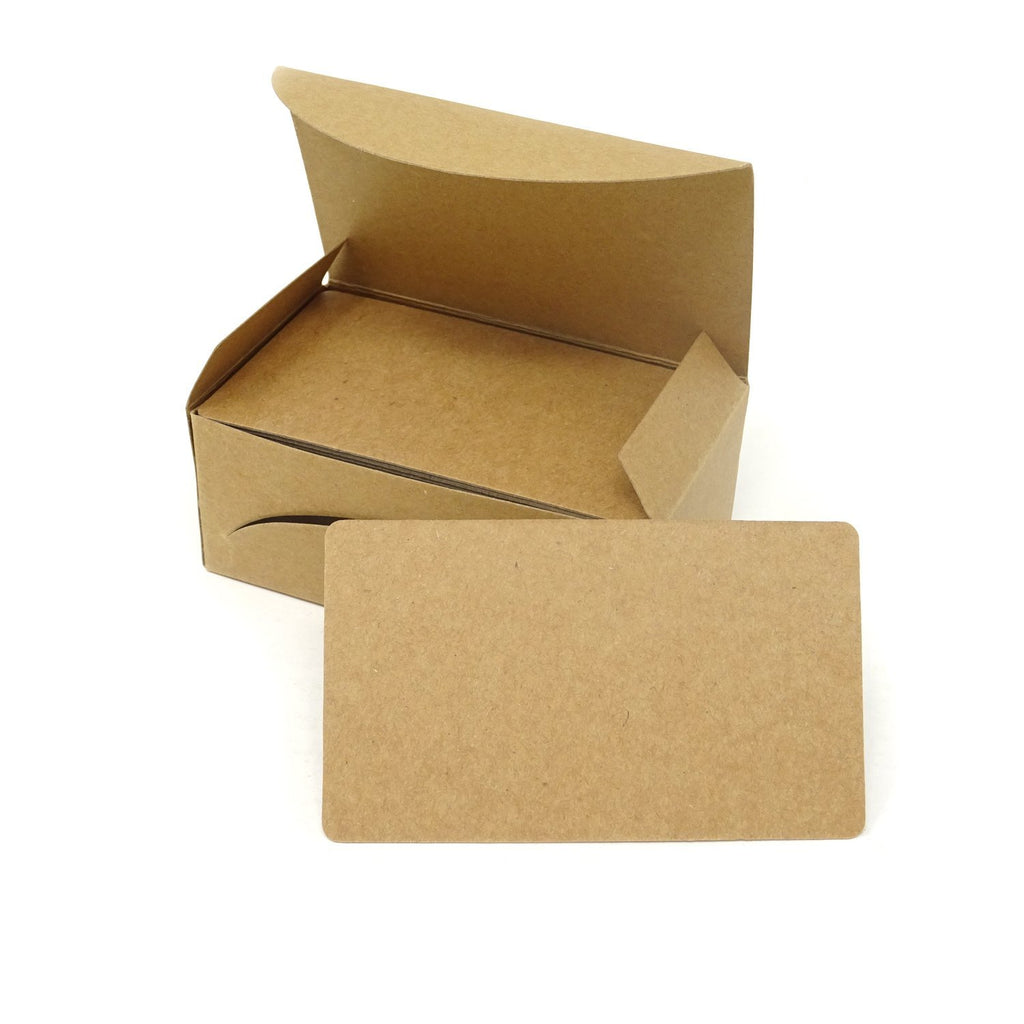 Honbay 100PCS Blank Kraft Paper Message Cards Word Cards Business Cards DIY Gift Cards