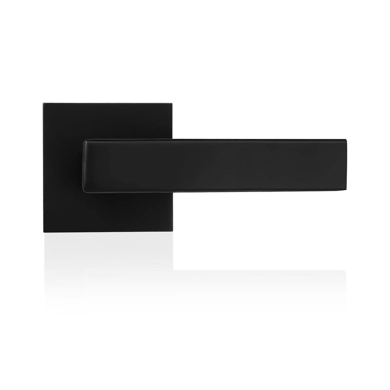 Probrico [Pack of 1]Door Lever Dummy Lever Door Handle for Closets French Doors,Square Dummy Door Lever,Non-Turning Single Side Pull with Black Finish,Easy Installation Pull Only Lever Set 1 Pack Dummy-Half Knob