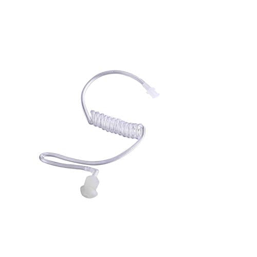 KEYBLU 2Pcs Clear Acoustic Tube Replacement for Two Way Radio Earpiece, Headset (with Connector 2 Pack) WITH CONNECTOR