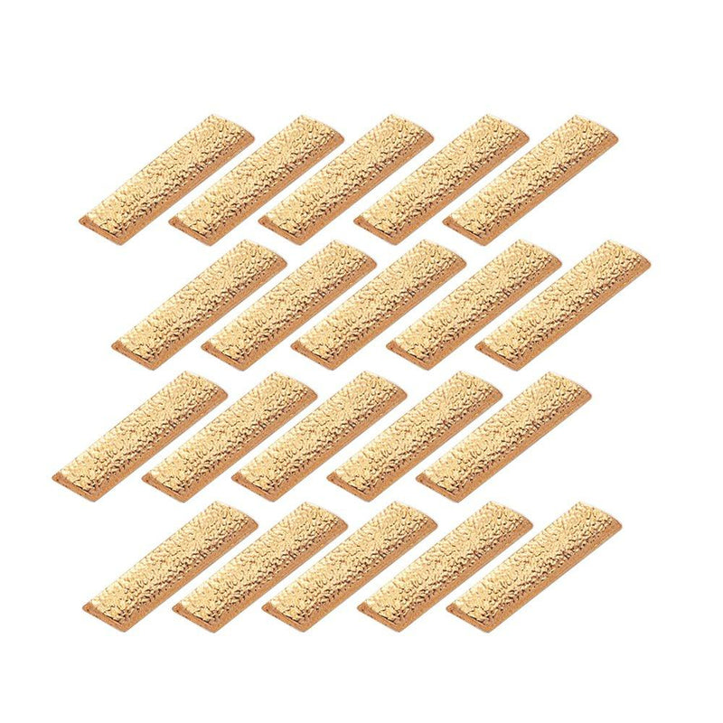 Awards and Gifts R Us 7/16 Small Stippled Service Chenille Bar Pin Gold - Package of 20, Poly Bagged
