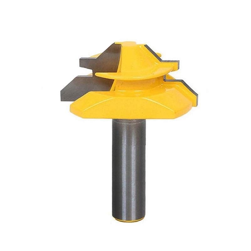 Meihejia 1/2 Inch Shank 45 Degree Lock Miter Router Bit 3/4 Inch Stock Joint Router Bit Woodworking Cutter Tool Shank 1/2", Stock 3/4"