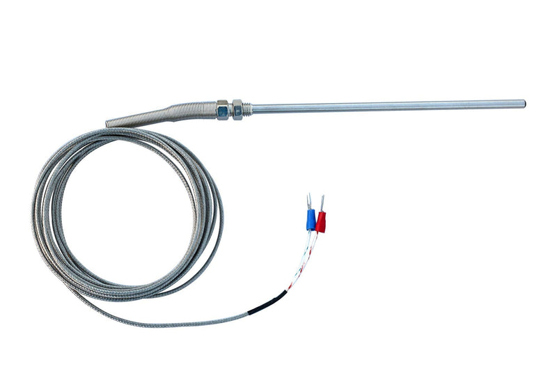 RuoFeng K Type Thermocouple Temperature Controller Sensor 9.8ft/3M Wire,150x5mm Stainless Steel Probe, 0-400° C 3m 150x5mm