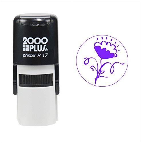 Custom Product Solutions Earth Flower 2000 Plus Self Inking Rubber Stamp – Violet Ink