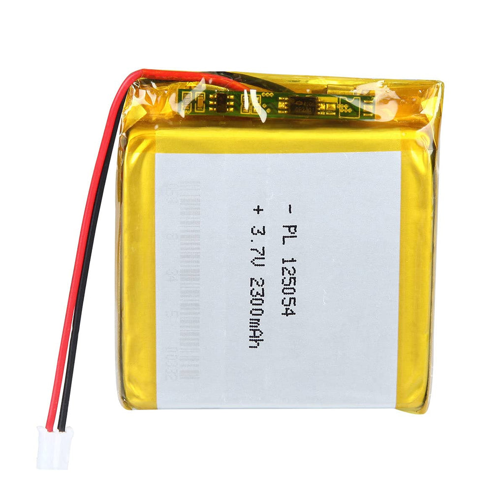 3.7V 2300mAh 125054 Lipo Battery Rechargeable Lithium Polymer ion Battery Pack with JST Connector