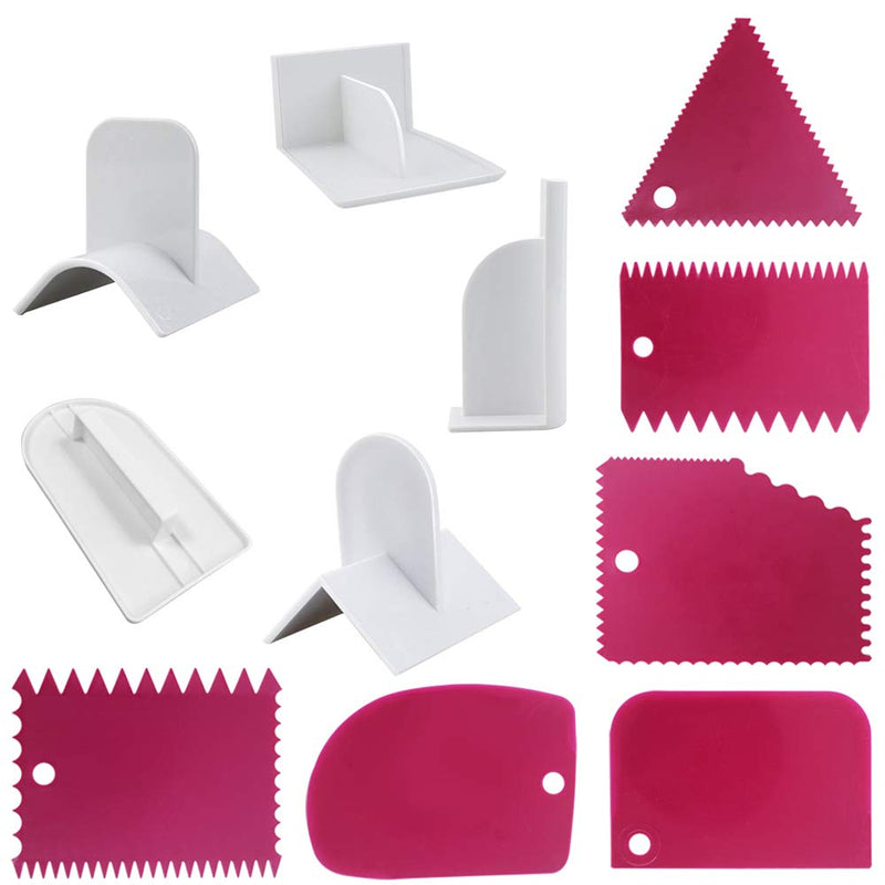 11 pcs Cake Scraper Smoother and Fondant Kits, SourceTon Fabulous 6 pcs Cake Decorative Scrapers Polisher and 5 pcs of Fondant Smoother Tools